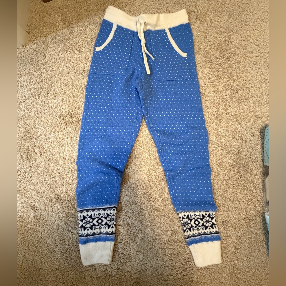 Aerie Blue and White Patterned Leggings